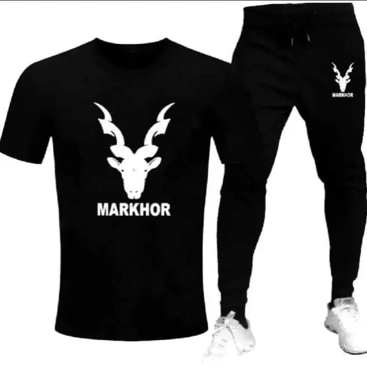 2 PCs men's polyster printed track suit.