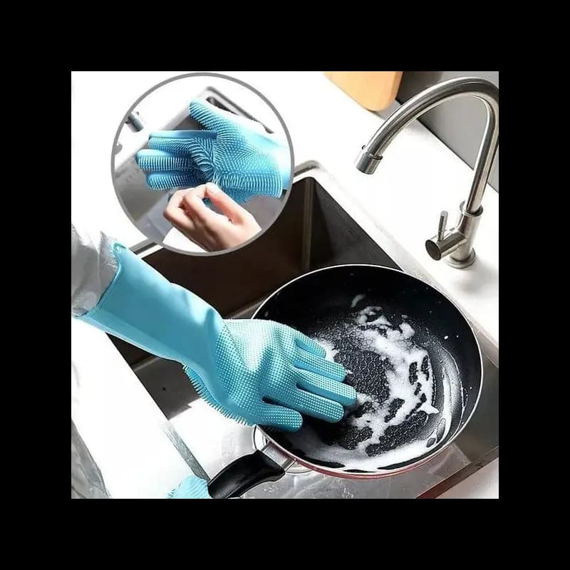 Dish washing silicon gloves