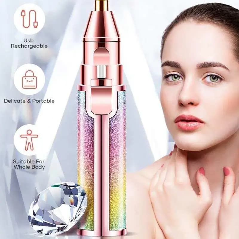 Rechargeable women's eyebrows hair trimmer