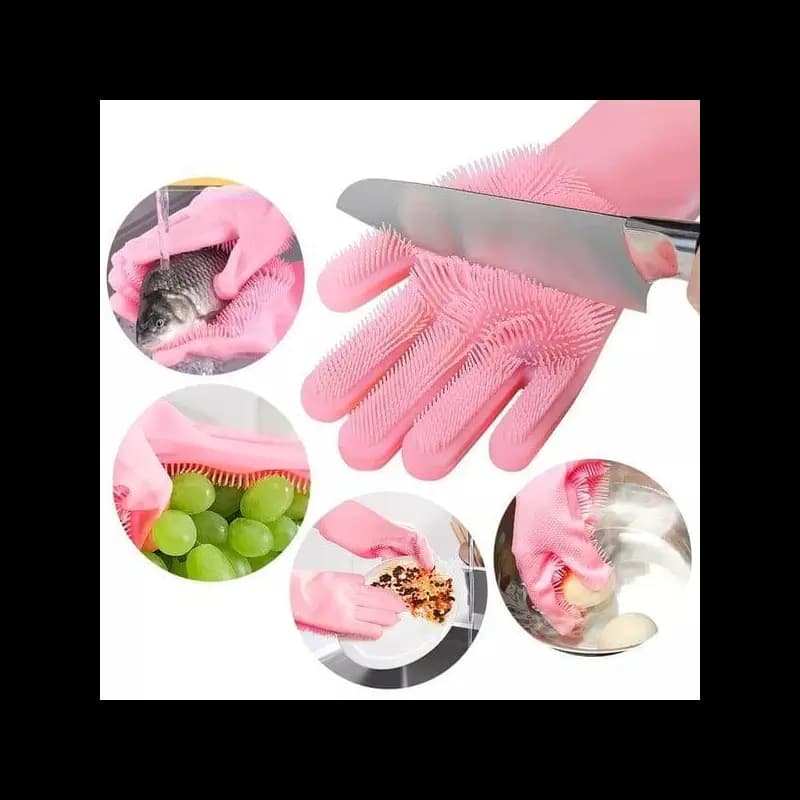 Dish washing silicon gloves