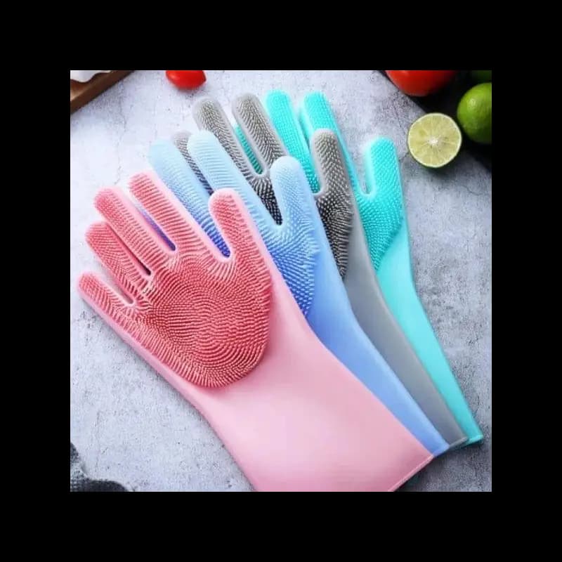 Dish washing silicon gloves