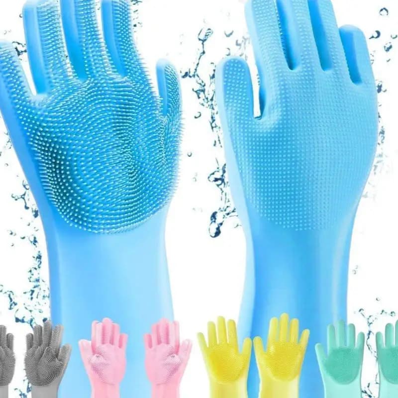 Dish washing silicon gloves