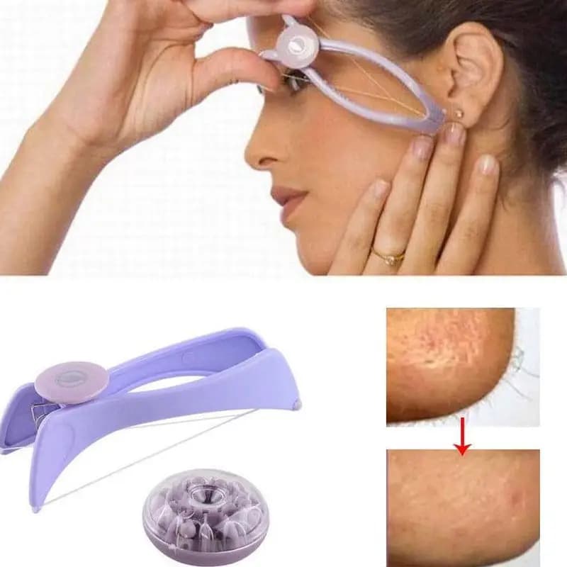 Hair threading remover machine